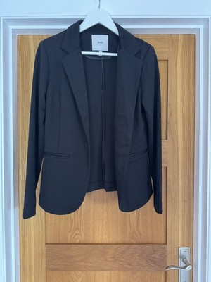 Ichi Ladies Black One Button Jacket - Size L