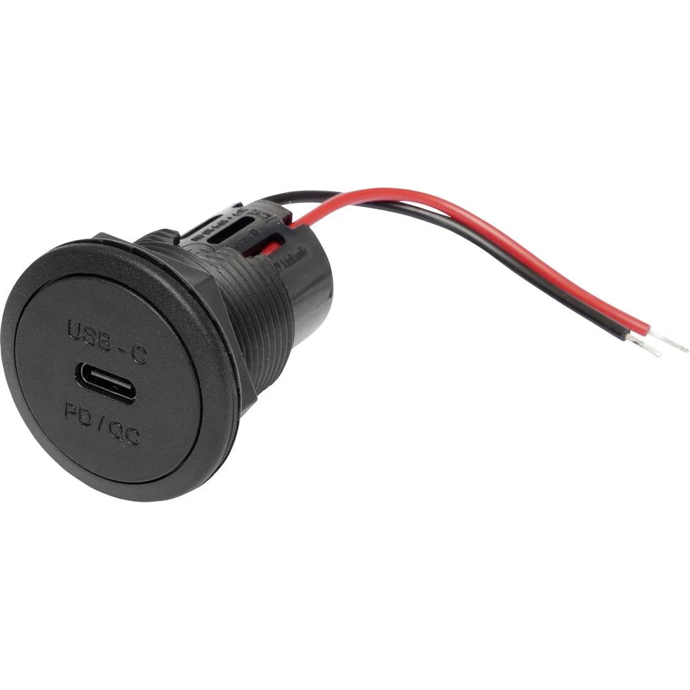 Prise encastrée USB-C sans LED chargeur discret nuit camping-car