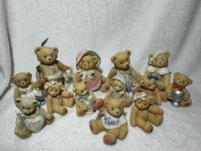 Cherished Teddies Figurines Gently Used Lot of 13 Some Sun Bleached See Photos