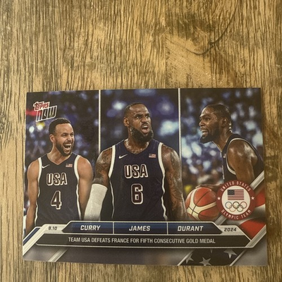 #ad 2024 Topps Now Olympic Basketball Steph Curry Lebron James Kevin Durant #26 $3.99