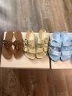 BIRKENSTOCK ARIZONA BIG BUCKLE LEATHER HIGH SHINE BEIGE 39 EU 8-8.5 US — photo 2