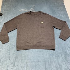 Lee Premium Select Sweatshirt Mens Medium Heather Gray Chest Pocket Classic Fit