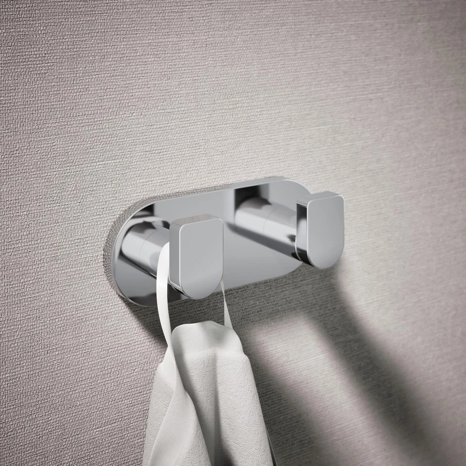 Gancho para bata doble 73146-CP Composed®, cromo pulido Foto 2 de 4