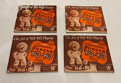 Lot of 4 Vintage Duncan Yo-Yo Booklets Art of Yo-Yo Playing Book of Tricks