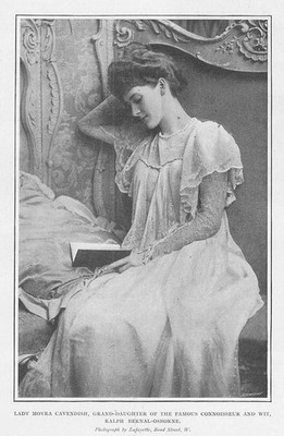 LADY MOYRA CAVENDISH Enkelin von Ralph Bernal-Osborne - Antikdruck 1902