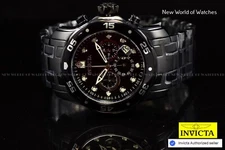 NEW Invicta Men's 48mm Pro Diver SCUBA Chronograph COMBAT Triple Black SS Watch