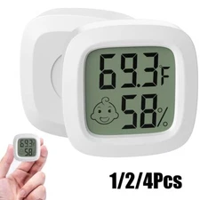 1/2/4PCS Mini LCD Digital Indoor Hygrometer Thermometer Humidity Monitor Meter
