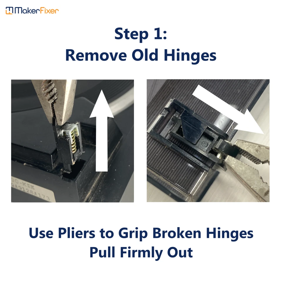 Hinges for Technics Midi Turntable Cover Lid SL-J110R SL-J110D SL-J90 COMPATIBLE - Image 2 of 4