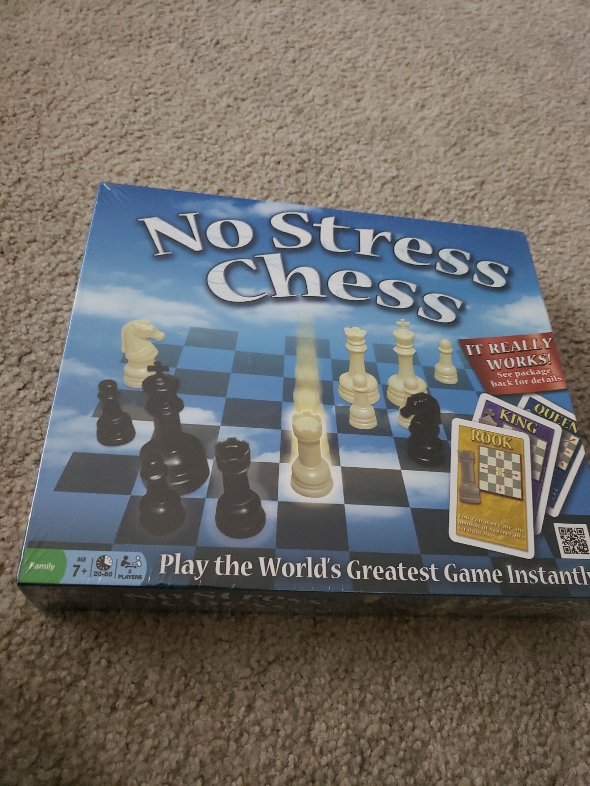 No Stress Chess Board Game-Learn Chess Easy-For Kids and Adults-New Sealed