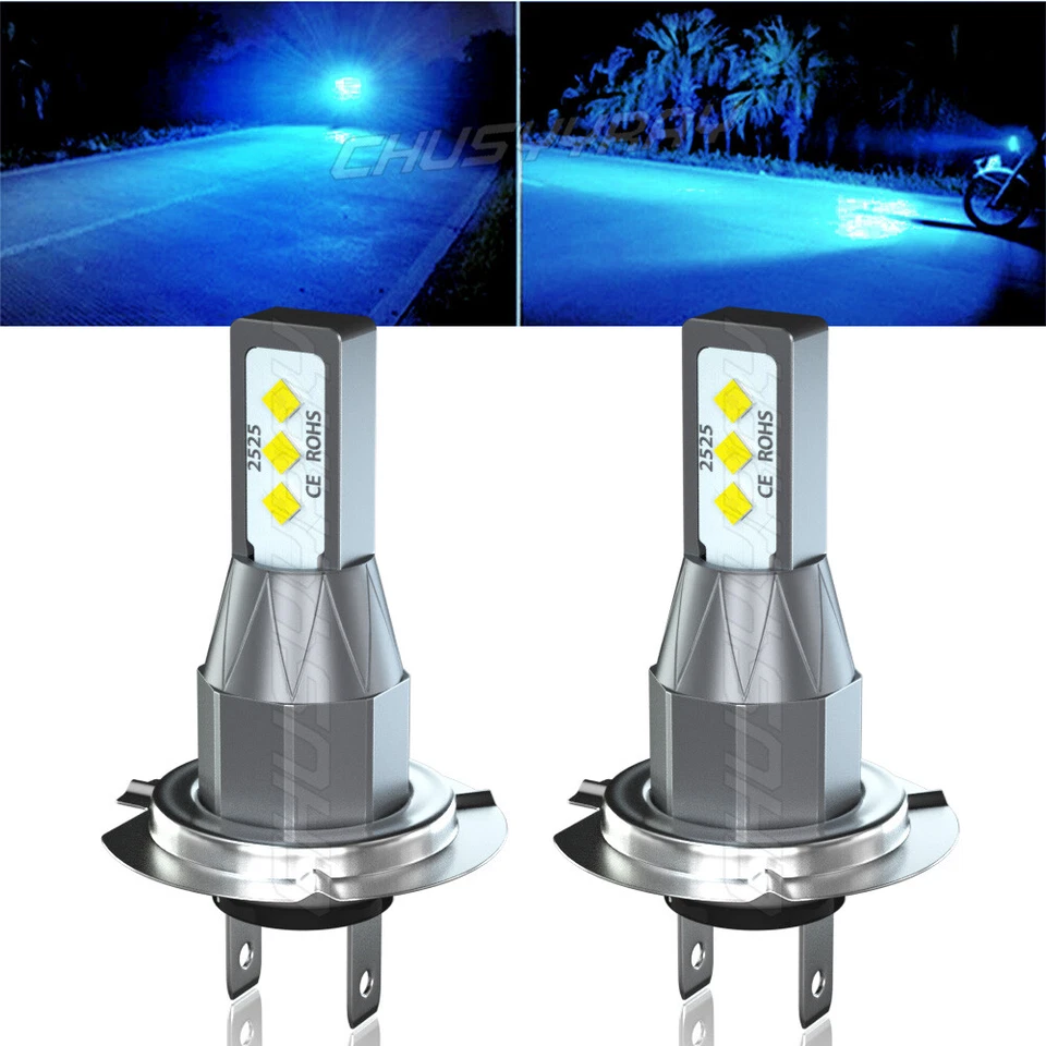 Kit de lâmpadas de faróis de LED H7 para Aprilia RSV4 RF 2015 2016-2018 feixe alto-baixo AZUL - Imagem 2 de 4