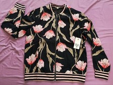 Billabong Women's Black Retro Bloom Floral Jacket Size S Small New With Tags