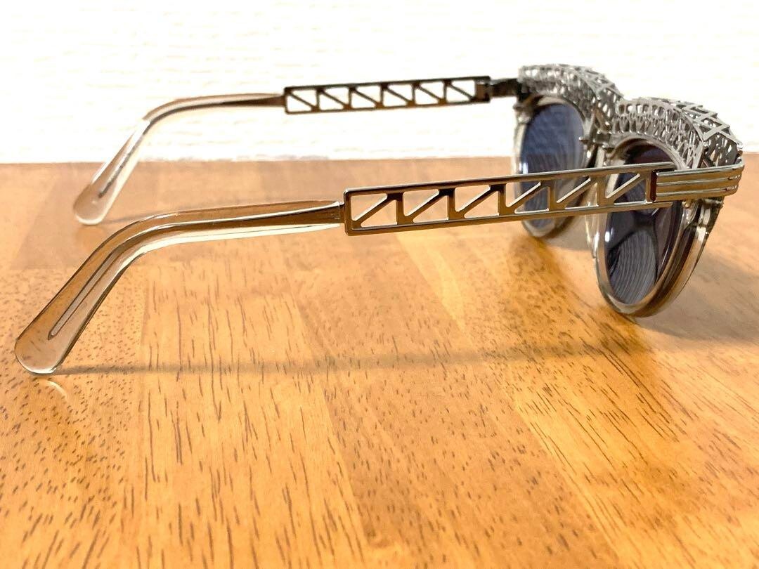 Jean Paul Gaultier Eiffel Tower Sunglasses Silver Motif Vintage Unused image 7