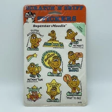 Vintage 80s Scratch & Sniff Superstar Moodie Sticker Sheet Mint Scented 1983