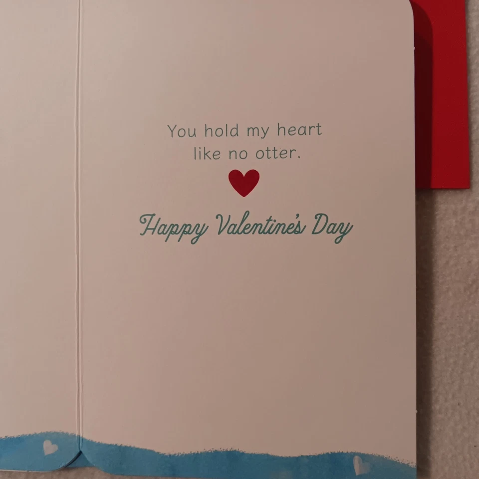Hallmark Otter Hold My Heart (4) Valentines Day Cards With Envelopes - Image 4 of 4