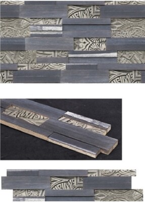FEATURE WAND 3D Dekorative Innen Holz Paneele Schnitzerei Grau EXKLUSIVES DESIGN UK