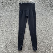 Assets Seamless Leggings Womens Medium Gray Nylon Knit Ankle Mid Rise 26"