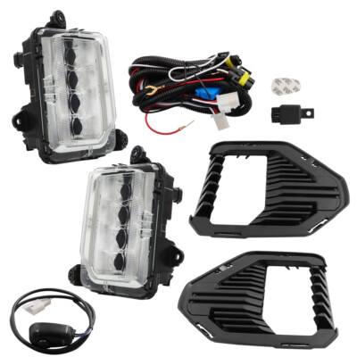 LABLT Fog Lights Lamps w/Cover For 2019-2022 GMC Sierra 1500 LED Right&Left Side