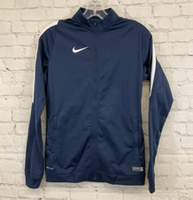 Nike Womens DriFit 725961-419 Small Navy White Zip UP Soccer Training Jacket NWT