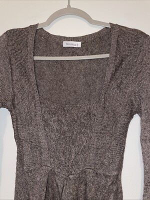 Yessica women's fall winter Knit Taupe dress XS | eBay