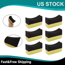 6X Tire Dressing Applicator Pads Sponge Car Contour Gloss Shine Protectant Wheel