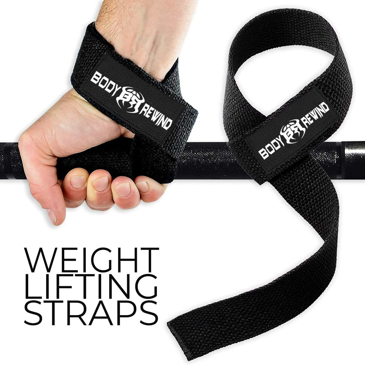 BR Weight Lifting Wrist Straps 60CM Gym Wraps Support Hand Bar Training  Workout