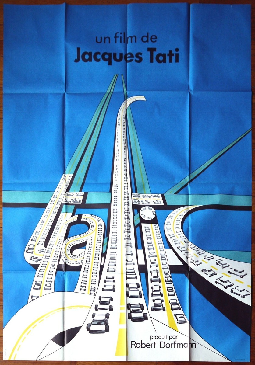 Char41　TRAFIC トラフィック フランス映画 ポスター TRAFIC - Jacques Tati - 1971 - Original French Movie Poster