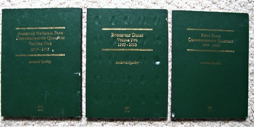 3 Littleton Coin Folders Commemorative Quarters and Roosevelt Dimes