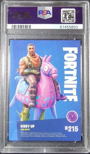 2019 Panini Fortnite Series 1 Holofoil Epic Outfit #215 Giddy-Up SP USA MT PSA 9 - Picture 9 of 15