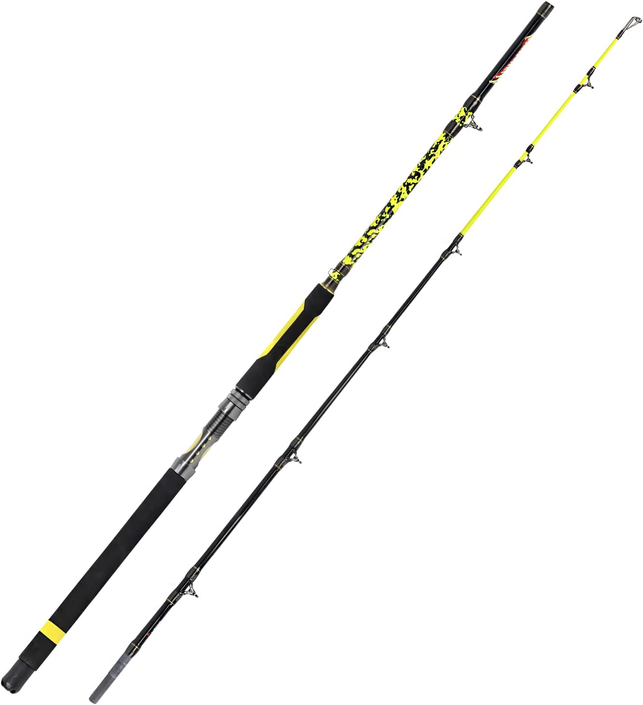 Catfish Rod 1Pc/2Pc Heavy Baitcaster Catfishing Fishing Pole 6'6"/ 7'6"/ 8'/ 10' eBay