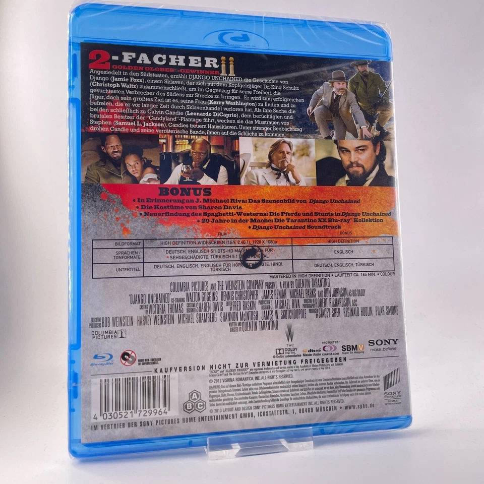 Django Unchained (2012, Blu-ray) *Import* NEW SEALED - Image 2 of 2
