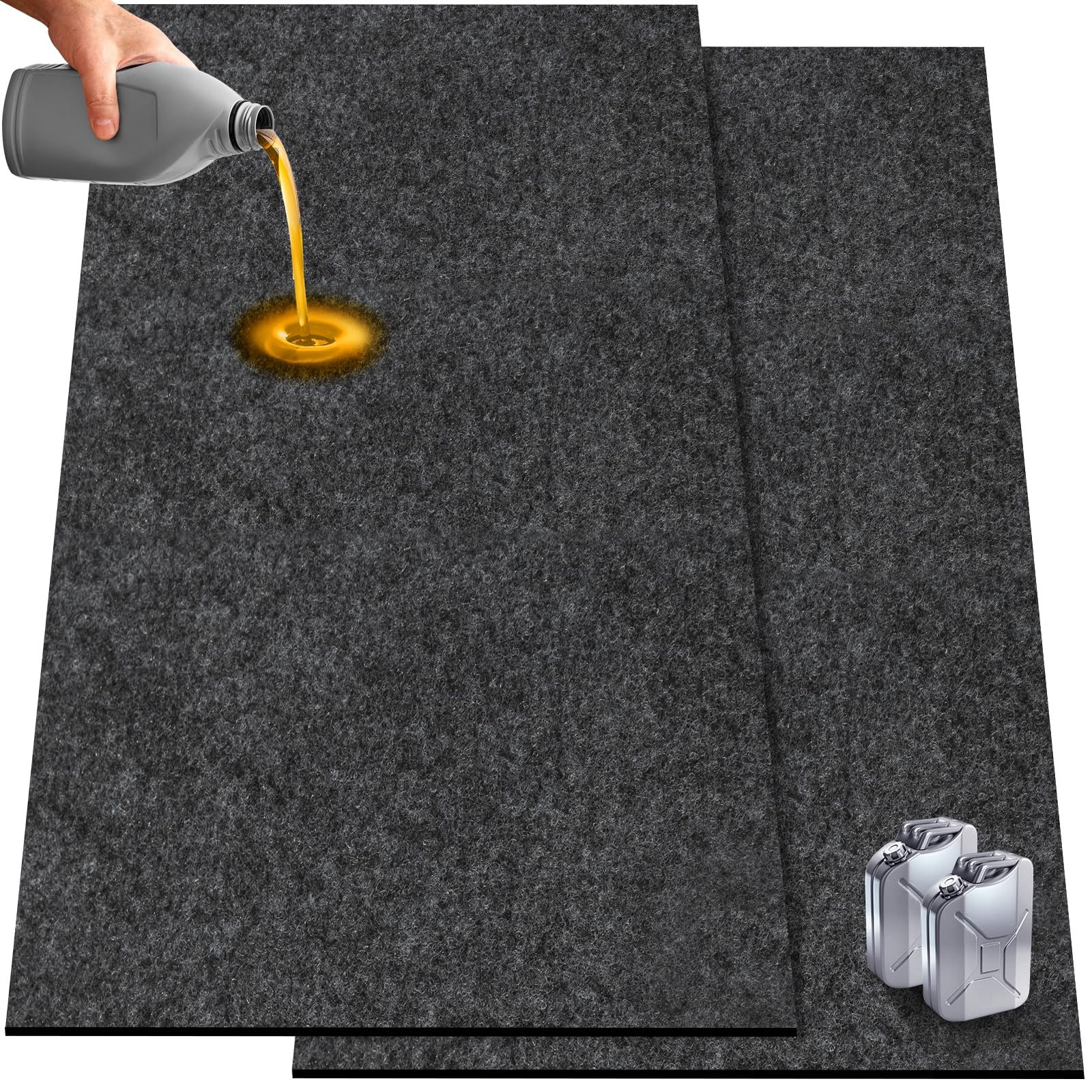 36 x 60 Inch Premium Oil Spill Mat,Garage Floor Mat for Under Car,Highly Abso...
