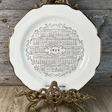 1959 Farmers Union Oil Company Plate Ceramic Souvenir Park River, N.D. 9” D