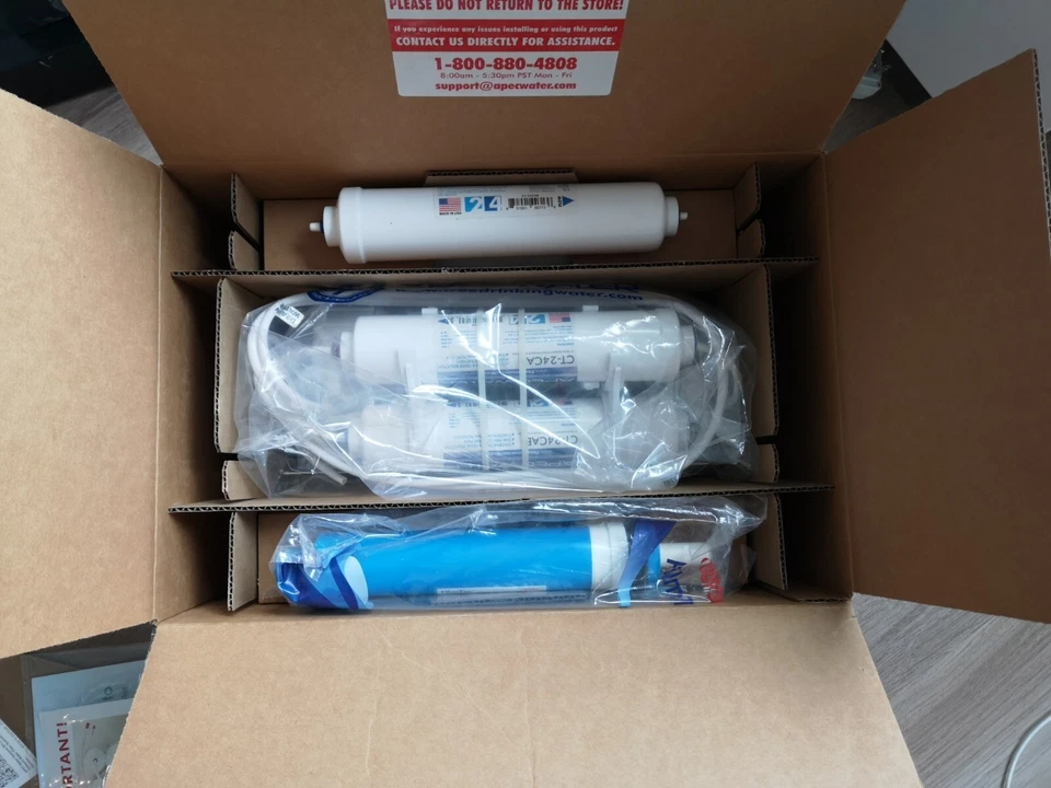 Gran oferta Sistema de ósmosis inversa de encimera de 4 etapas APEC y NUEVO 4xFiltro Hecho en EE. UU. Foto 3 de 4