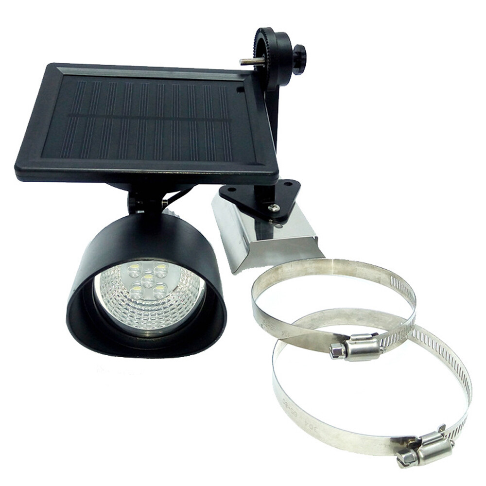 5LED Solar Powered Flag Pole Spot Supper Light Spotlight Flagpole Dusk To Dawn