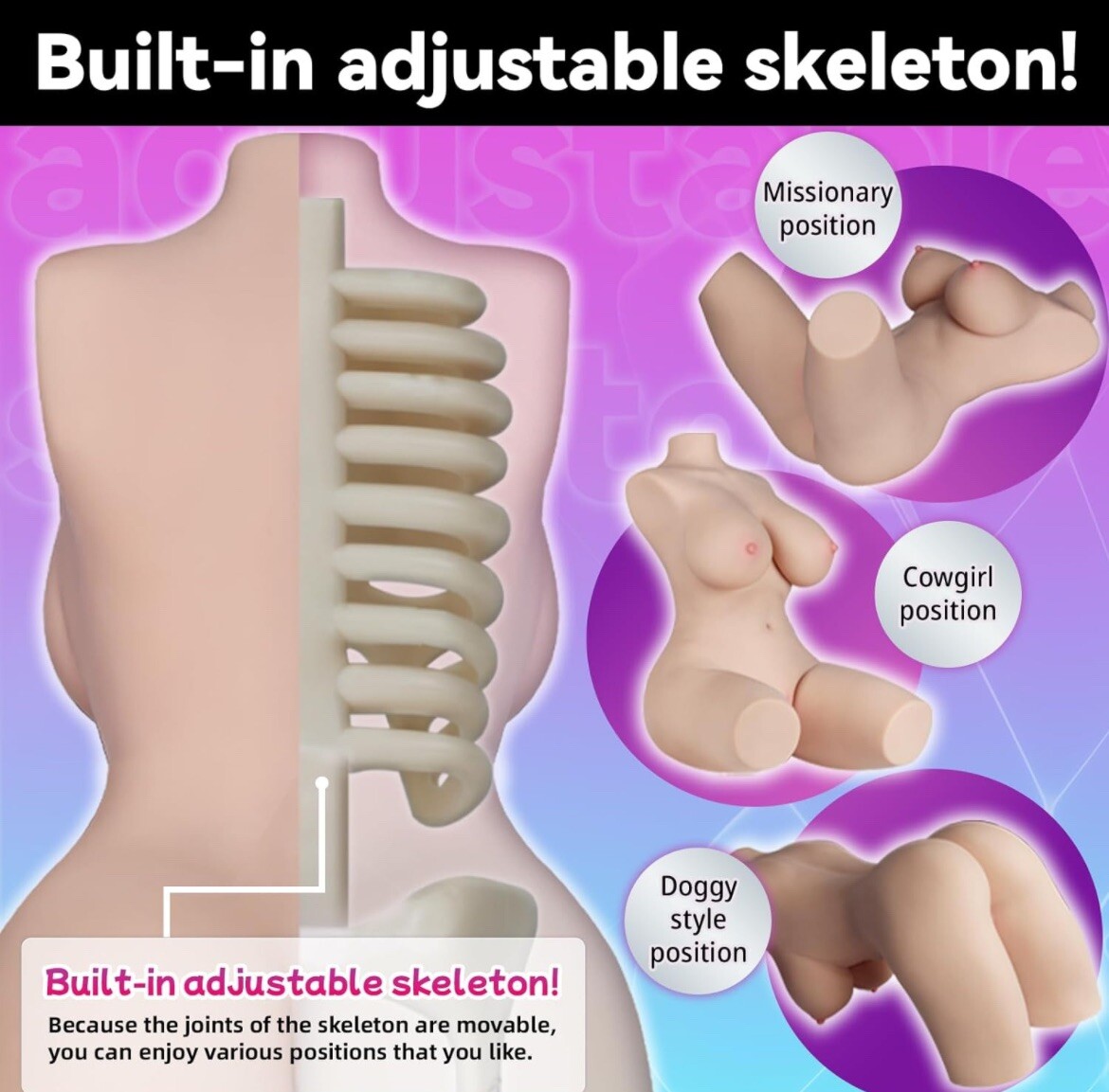 anatomical sex doll Fox Pussy Torso Buttocks Sex Toy