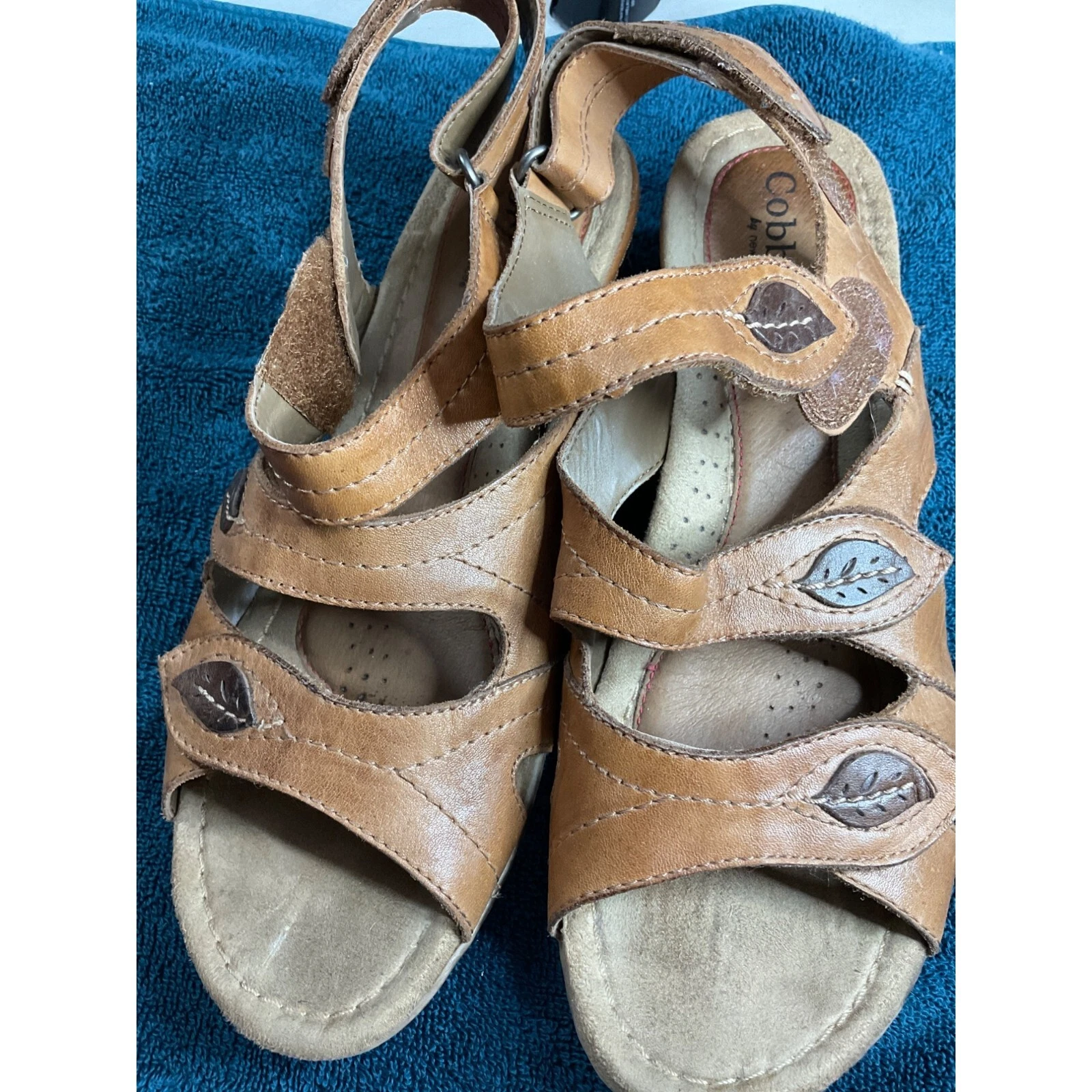 Sandalo comfort Cobb Hill New Balance donna 10 marroni cinturino metallizzato tacco