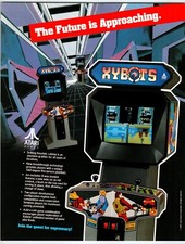 Xybots Arcade FLYER 1987 Original Video Game Space Age Robots Retro Artwork