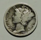 Key Date 1921 Mercury Winged Liberty Silver Dime