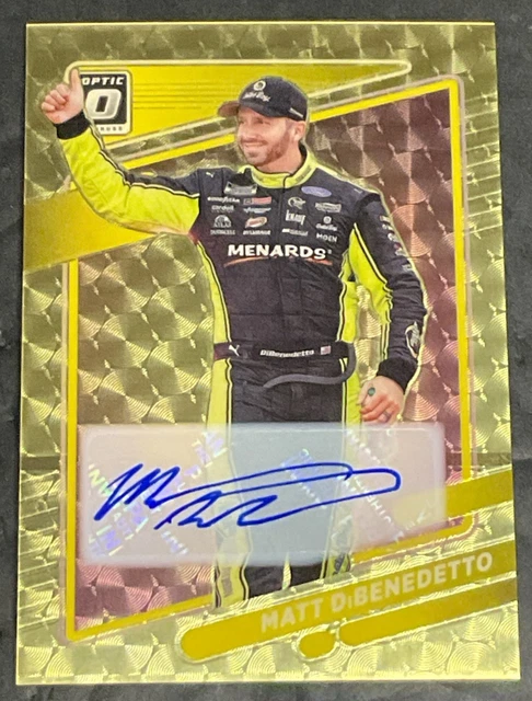 2022 Donruss Racing Matt DiBenedetto Optic Gold Vinyl Autograph SN:1/1 #18