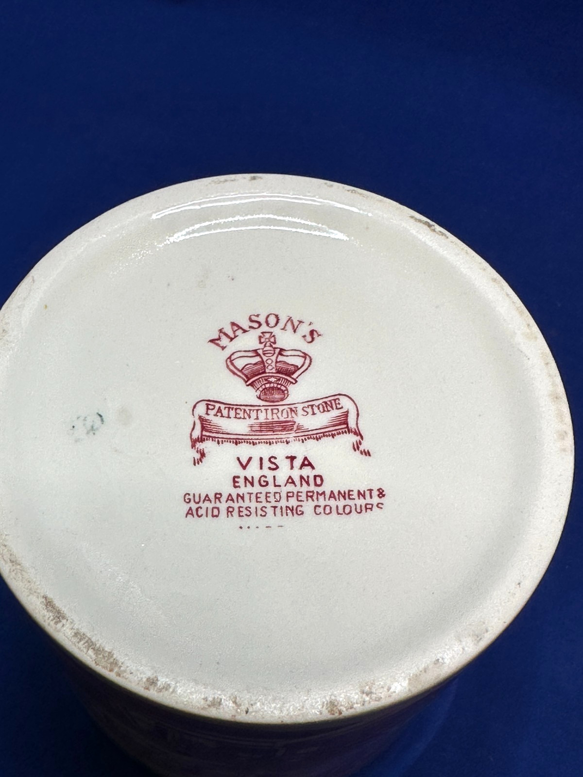 Masons china pink Vista pattern scarce Peking candy jar with lid