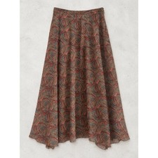 Y2K Vintage Paisley Handkerchief Hem Maxi Skirt Womens 8 Boho Fairy Whimsigoth