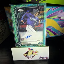 2025 Topps Update Rhylan Thomas Auto Mariners Aqua Wave Refractor #AC-RT /199