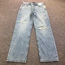 Aeropostale High Rise Baggy Wide Leg Jeans Womens 6R Light Wash Denim 29x28 Fall