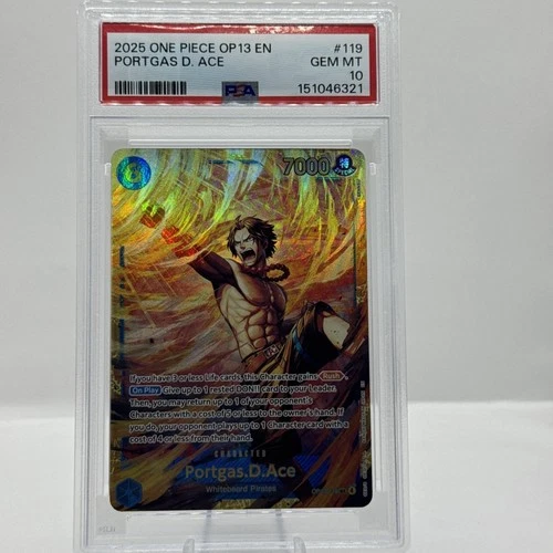 Portgas D. Ace 2025 One Piece Op13 - SEC - #119 PSA 10