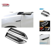 2PCS Car Hood Side Air Flow Intake Vent Trim, Self Adhesive Weatherproof Vehi...