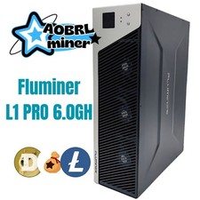 Fluminer L1  Pro 6.0Gh/s DOGE LTC BEL Coin Miner 1400W 110-240V AC - in US Stock