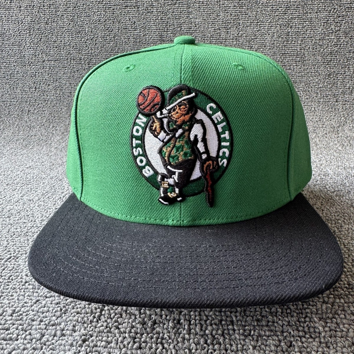 Mitchell & Ness Boston Celtics Snapback Hat Green Black Retro NBA Cap