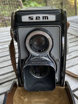 Alte Kamera 6x6 Sem Sem Semflex Oto 3.5 B Typ 31 Obj. Berthiot 75mm 3,5