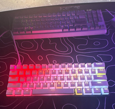 SteelSeries Apex Pro Mini Wired Mechanical Illuminated Keyboard White QWERTY