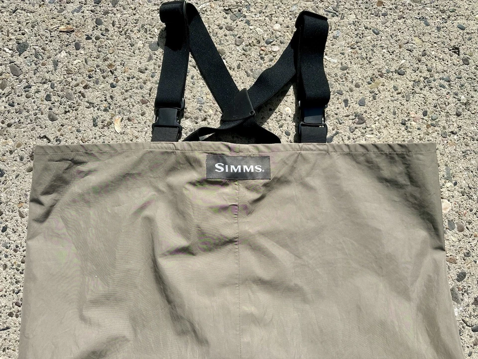 Simms Gore-Tex Waders Mens Large Long 10- 11 Neoprene Stocking Foot PRO REPAIR - Image 3 of 4
